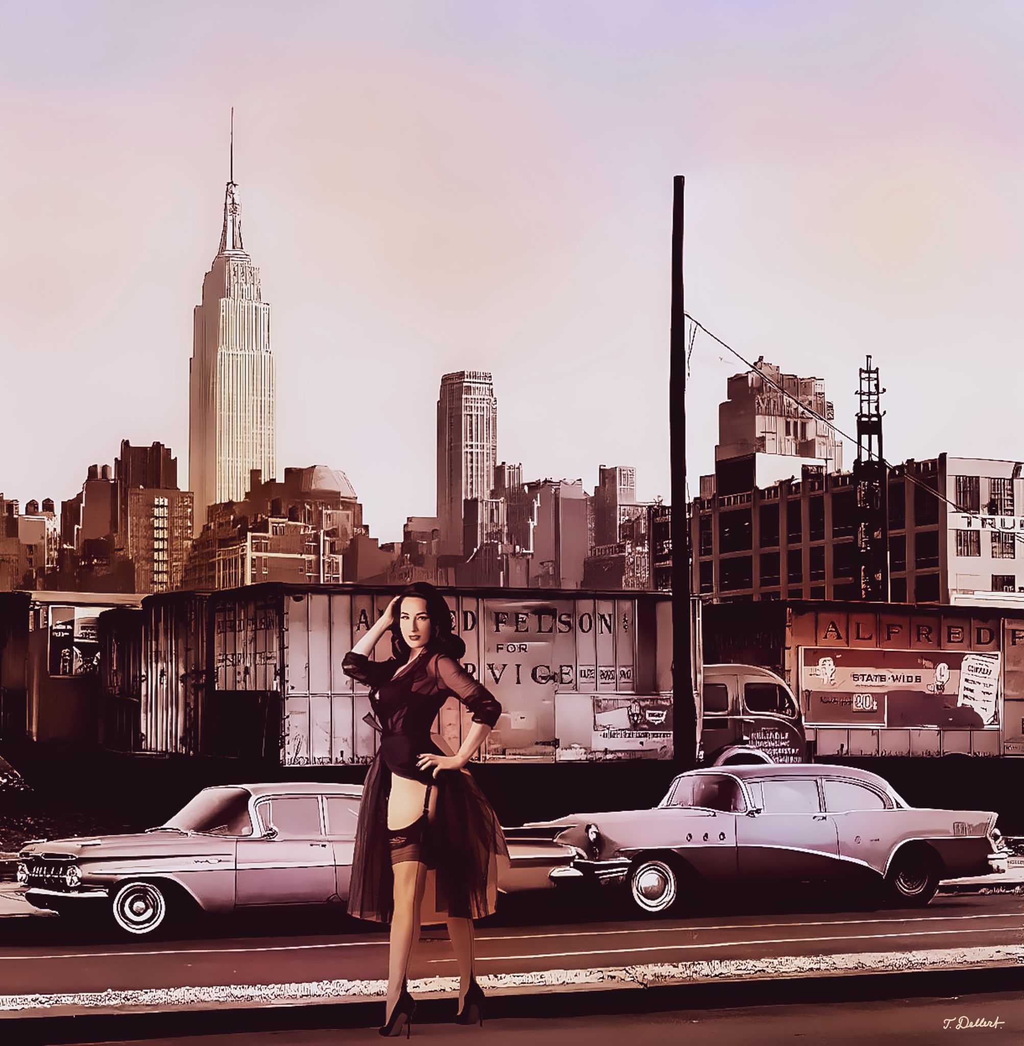 Dita In 1960's  Manhattan  colour  copy